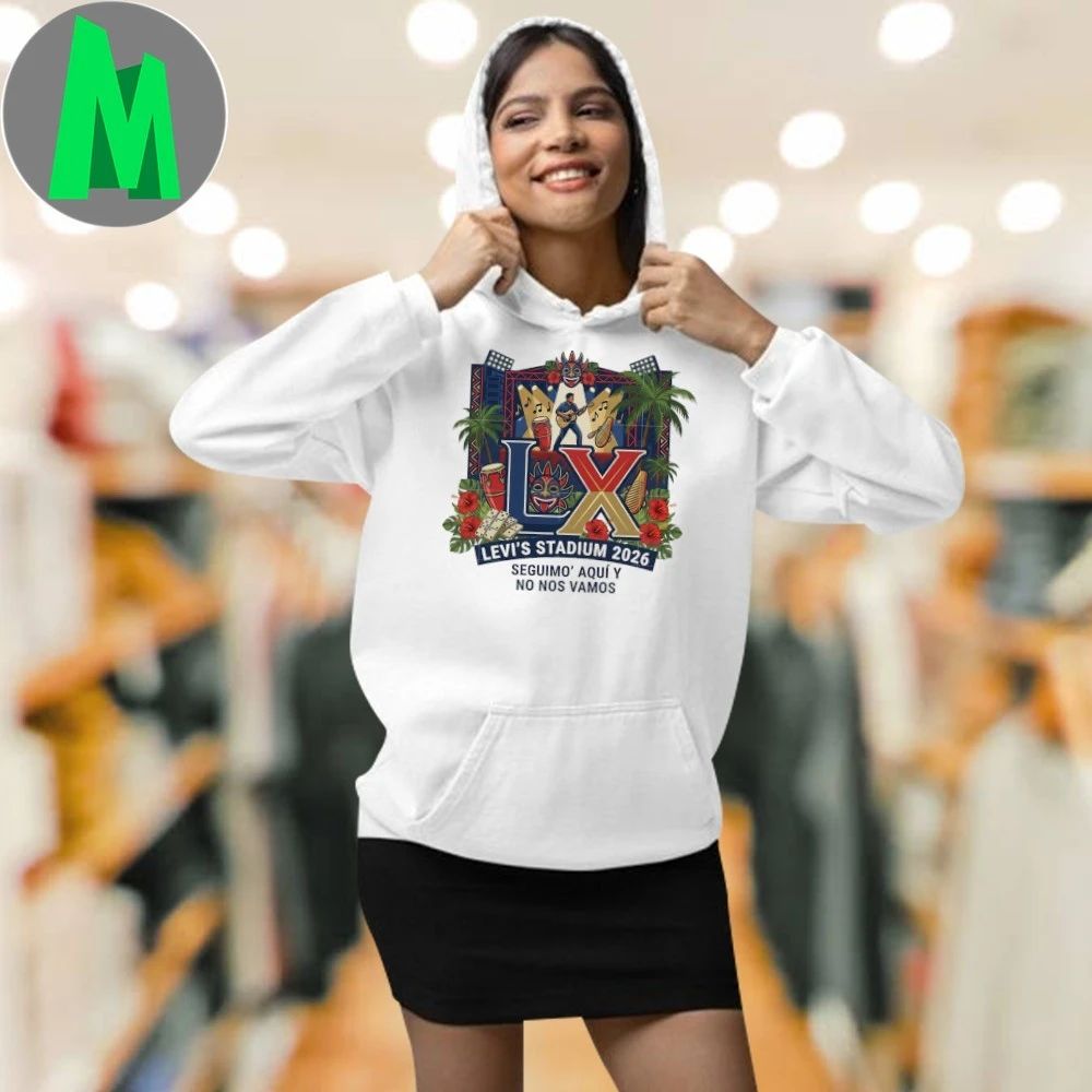 Benito Bowl Bad Bunny Levi’s Stadium 2026 Seguimo Aqui Y No Nos Vamos Shirt Unisex