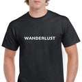 Wanderlust Traveler Abroad Vacation Cotton Black White Funny Solid S-5XL Unisex