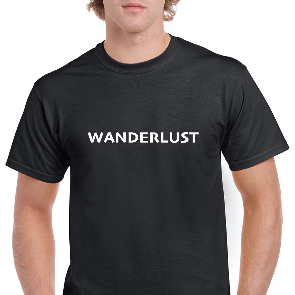 Wanderlust Traveler Abroad Vacation Cotton Black White Funny Solid S-5XL Unisex