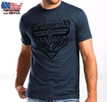 American Fighter Garland Blue FM13116 Short Sleeve Graphic Sport for Men Unisex
