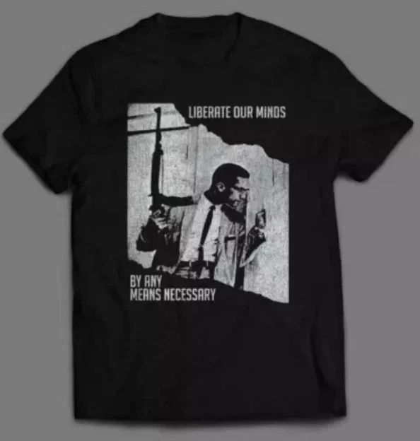 Malcolm X t shirt, art-graphic-full-HOT hot shirt, Size S-5XL Unisex