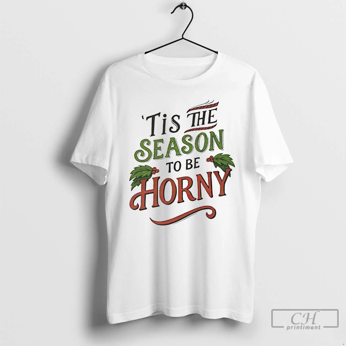 Premium Tis The Season To Horny Christmas Ugly T Shirts Unisex