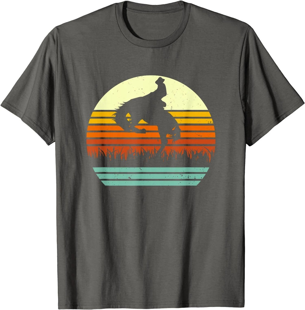 Rodeo Bucking Bronco Horse Retro Style Funny Gift Unisex Unisex