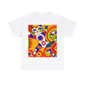 Dancing Cat Tee Abstract Cat Art T Shirt Unisex Heavy Cotton Tee Pet Lover Unisex