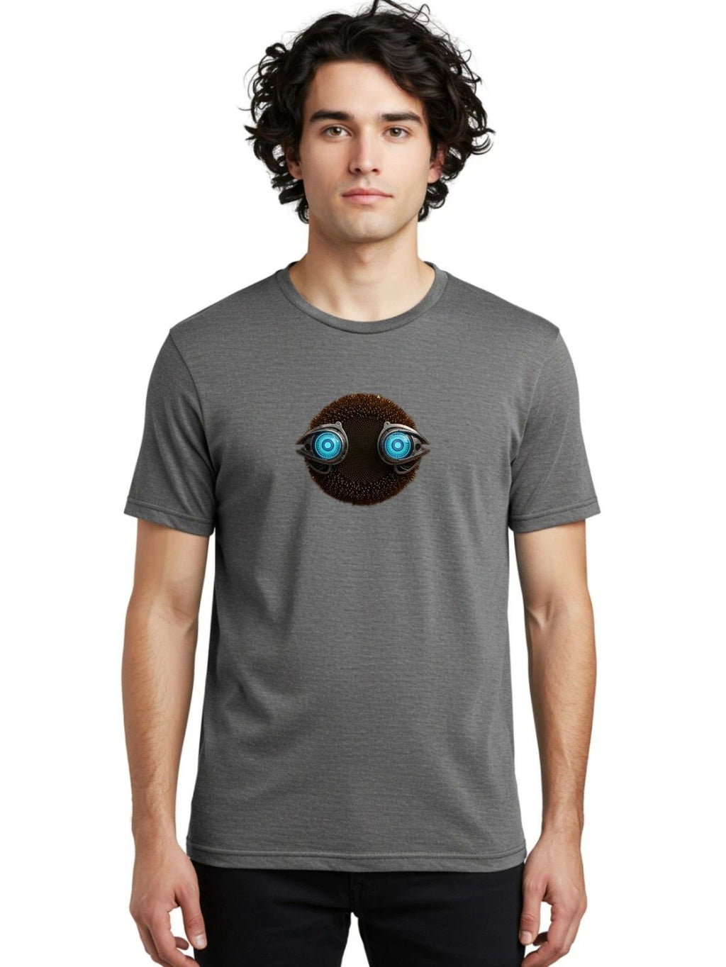 Cyborg-Spiky-Ball Mens Graphic Tee, 100% Cotton, Casual Summer Wear Unisex
