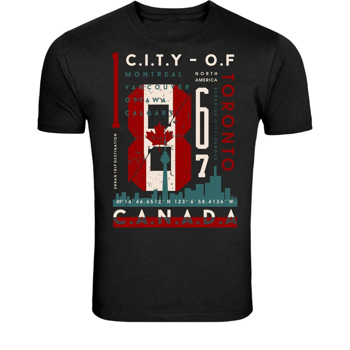 Toronto Canada City Of 1867 - Vintage Travel Skyline Unisex
