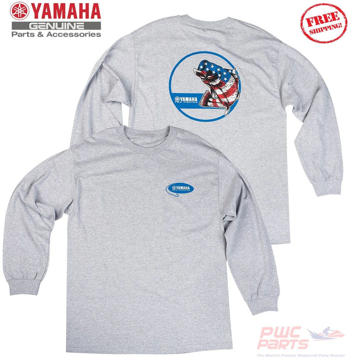YAMAHA Men’s PRO Fishing Patriotic Bass CRP-18LBS-GY Unisex