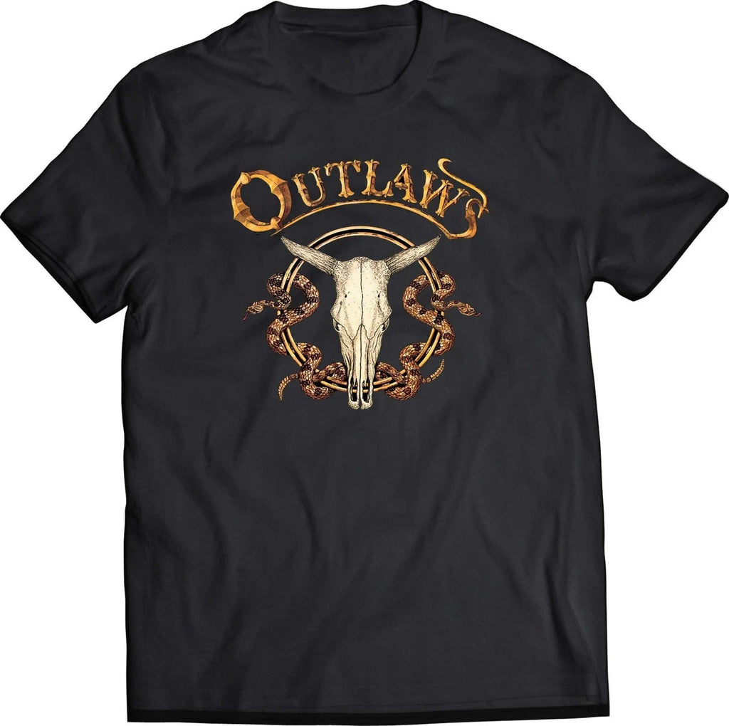 The Outlaws (band) Short Sleeve Cotton Black All Size Shirt QQ1038 Unisex