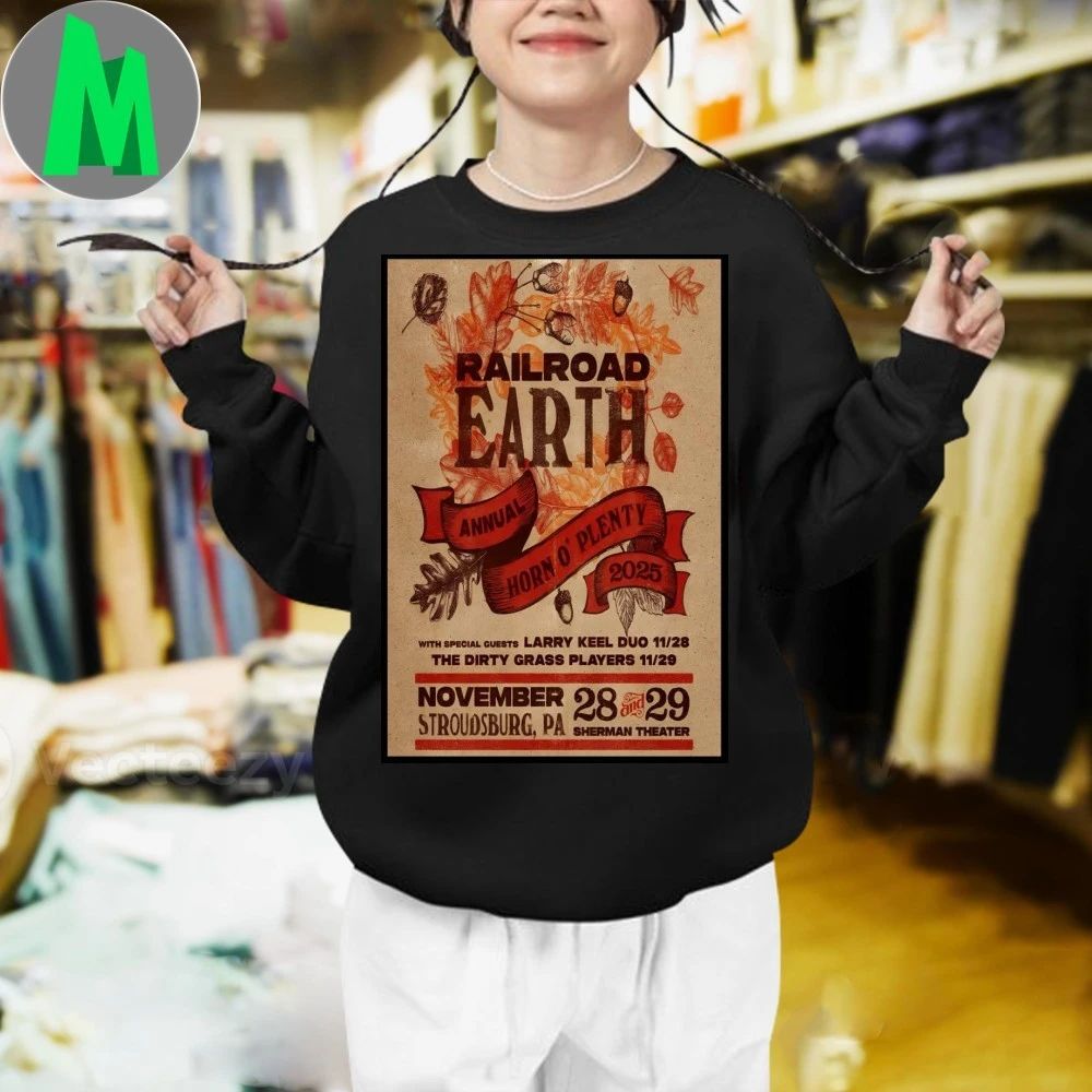 Railroad Earth Nov 28-29 2025 Stroudsburg Event Poster Shirt Unisex