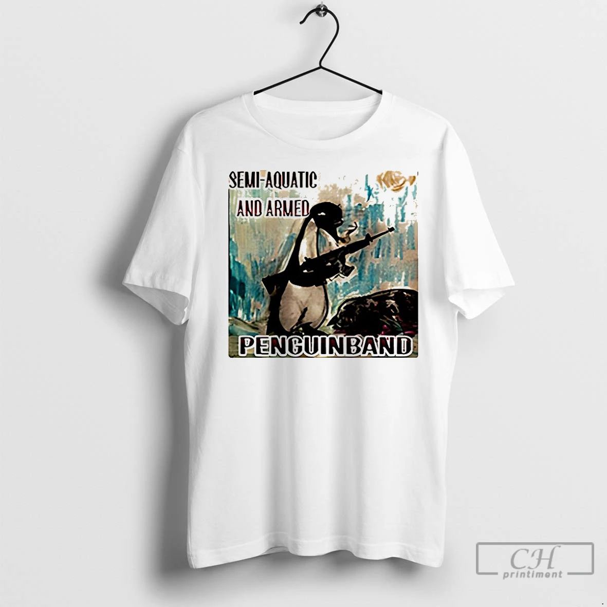 Premium Semi Aquatic And Armed Penguin Band Music Lover Unisex