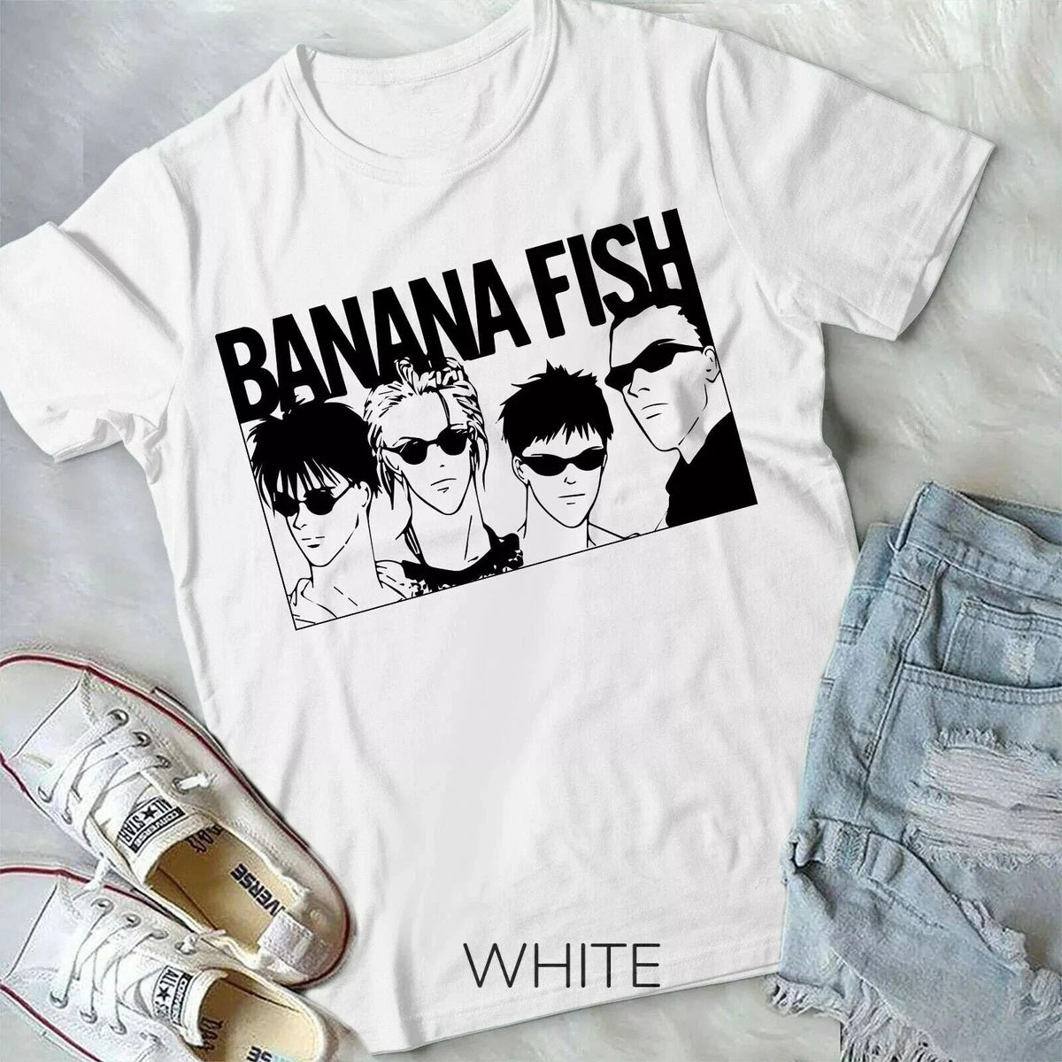 Banana Fish,Eiji Okumura, Ash Lynx,Okumura,Anime Aesthetic,kawaii White Unisex