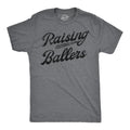 Mens Funny T Shirts Raising Ballers Sarcastic Baseball Graphic Tee for Men Unisex