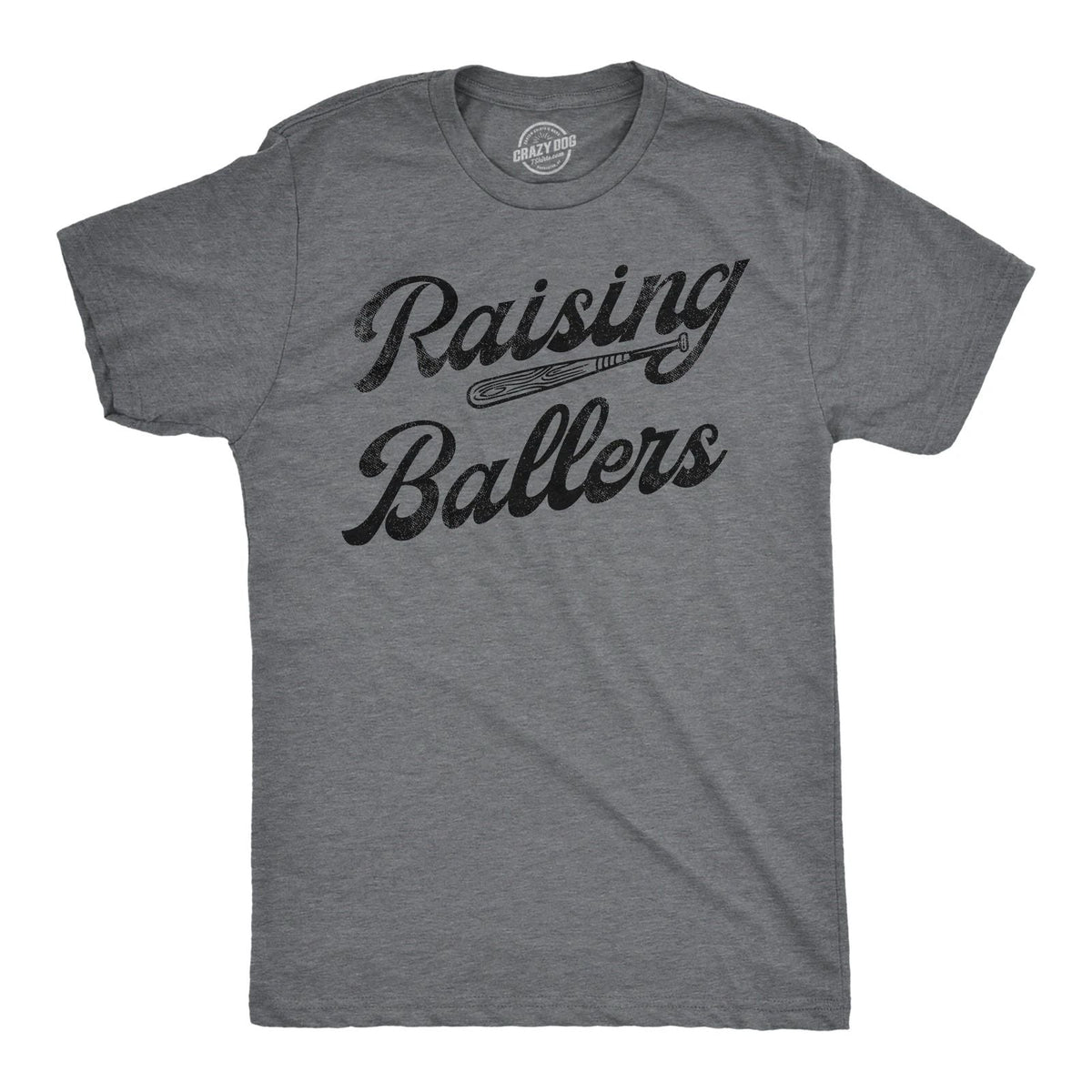 Mens Funny T Shirts Raising Ballers Sarcastic Baseball Graphic Tee for Men Unisex