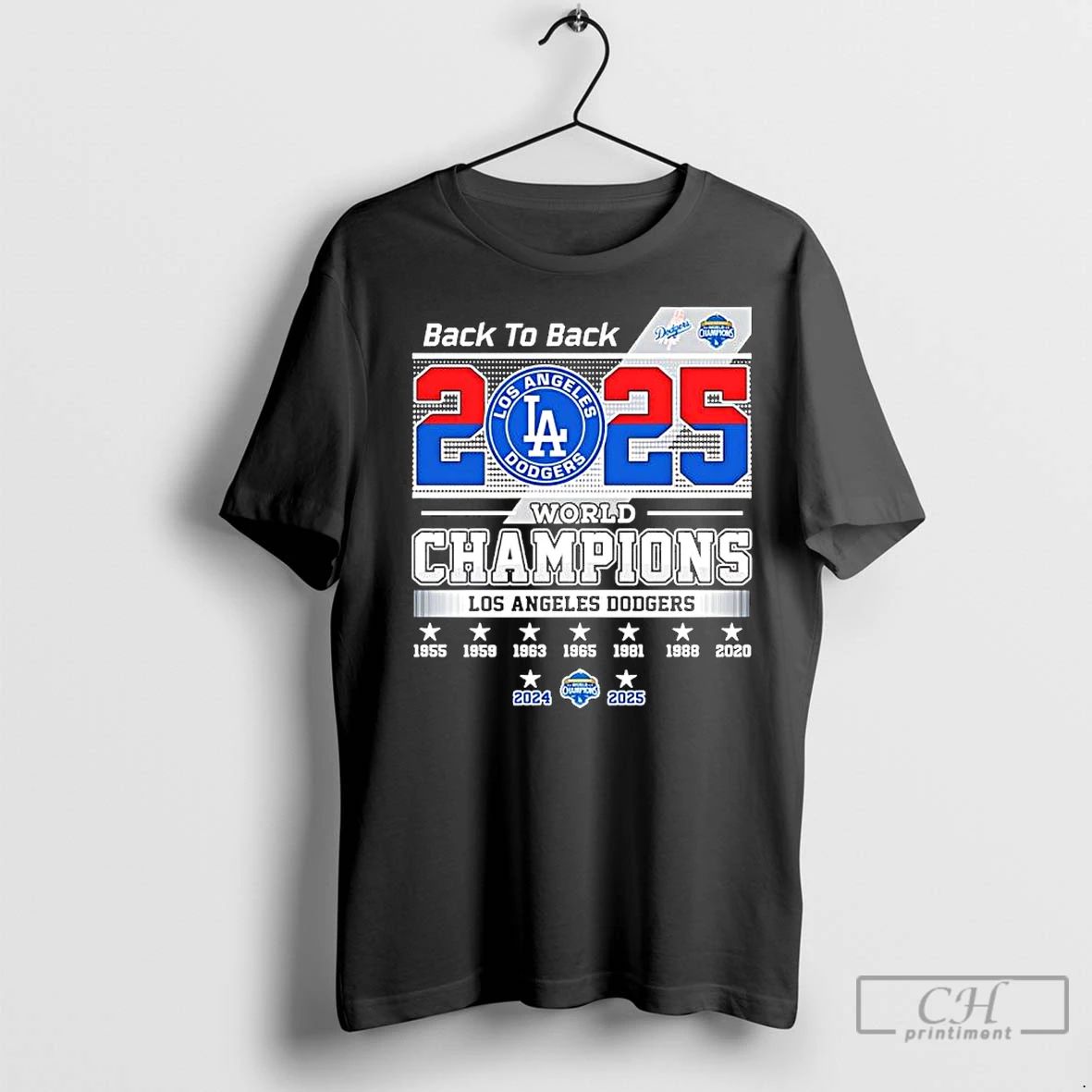 Premium Back To Back 2025 World Series Champions La Dodgers Unisex