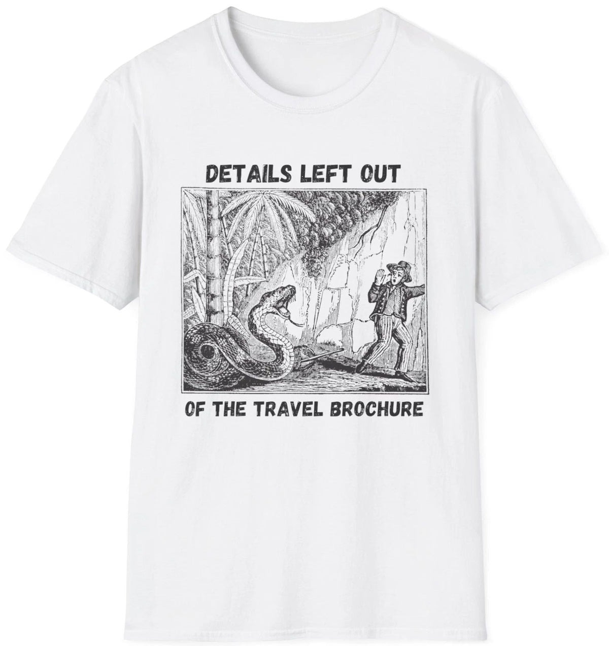 Travel Brochure T Shirt graphic tee White Size M Unisex