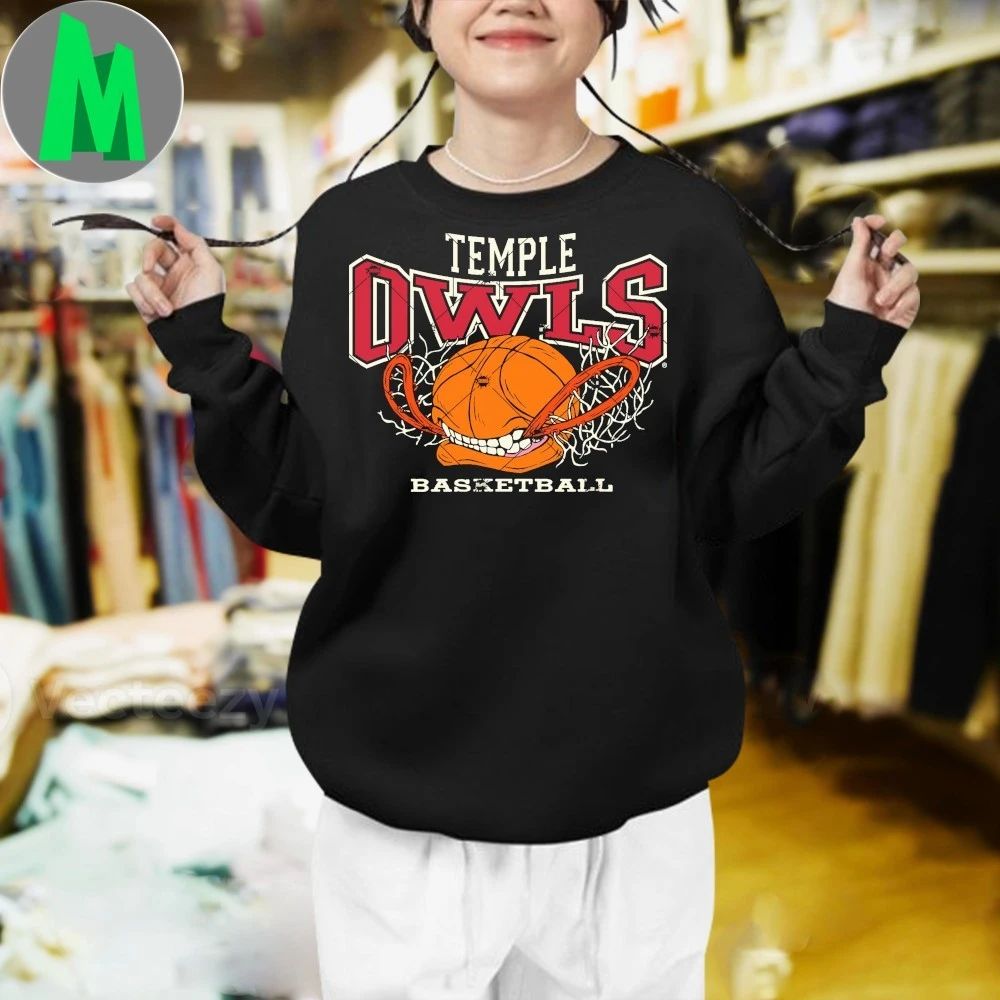 Temple Owls Basketball Bite Shirt Unisex