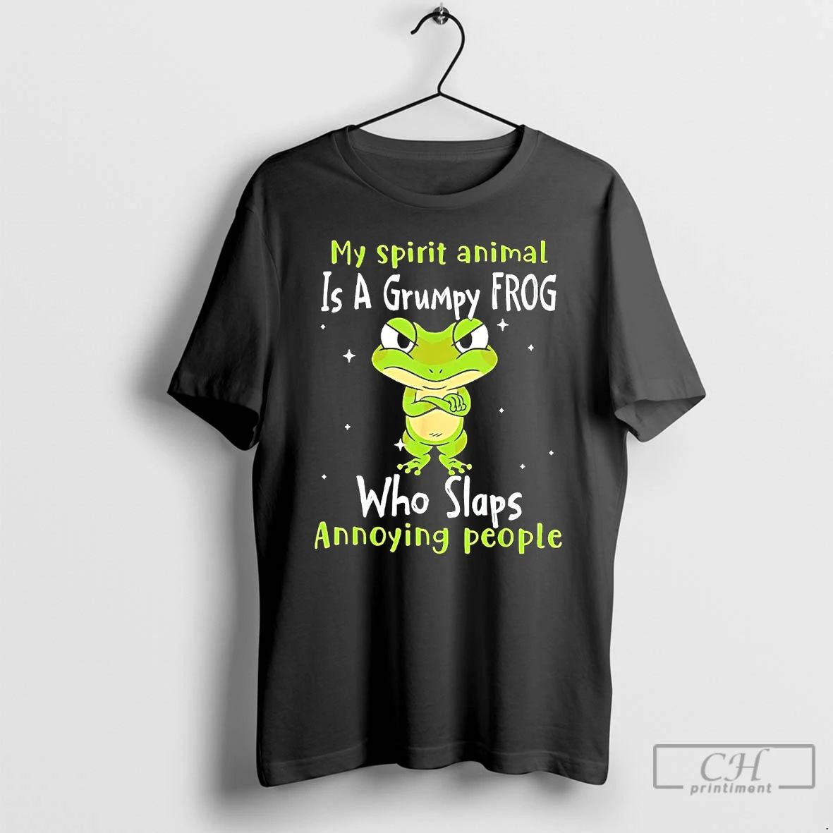 Premium My Spirit Animal Is A Grumpy Frog Who Slaps Annoying People T Shirts Unisex