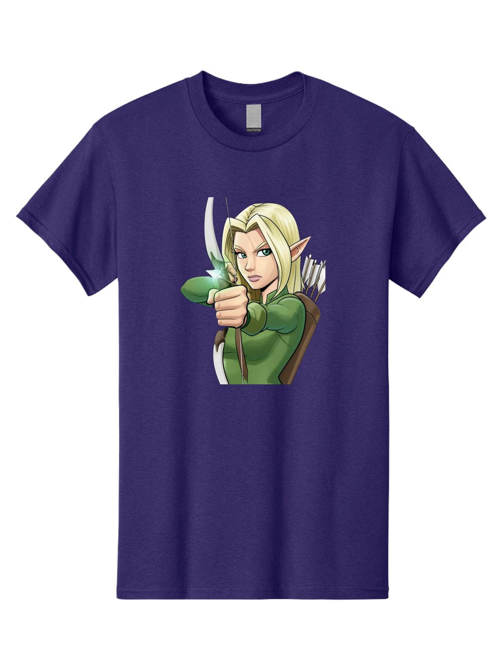 Elf-Archer-1 Mens Graphic Tee, 100% Cotton, Casual Summer Wear Unisex