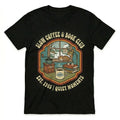 Vintage Slow Coffee Book Club Shirt Est 1985 Cat Lover Gift Tee Retro Black Top Unisex