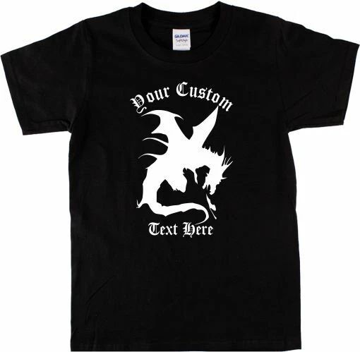 Personalised Custom Printed Dragon - Medieval Fantasy, Various Colours Unisex