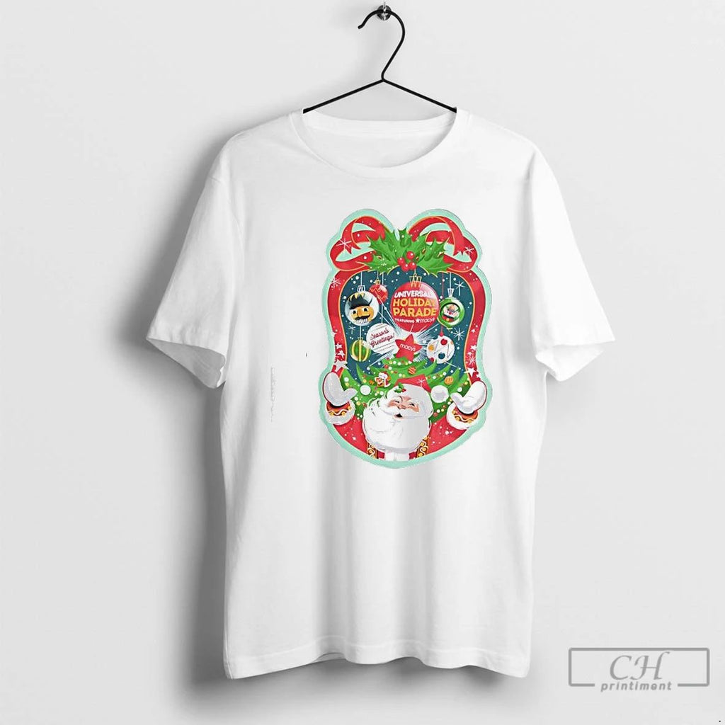 Premium Universal Holiday Parade Macys Christmas Graphic T Shirts Unisex