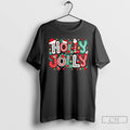 Premium Festive Holly Jolly Christmas Faux Yarn T Shirts Unisex