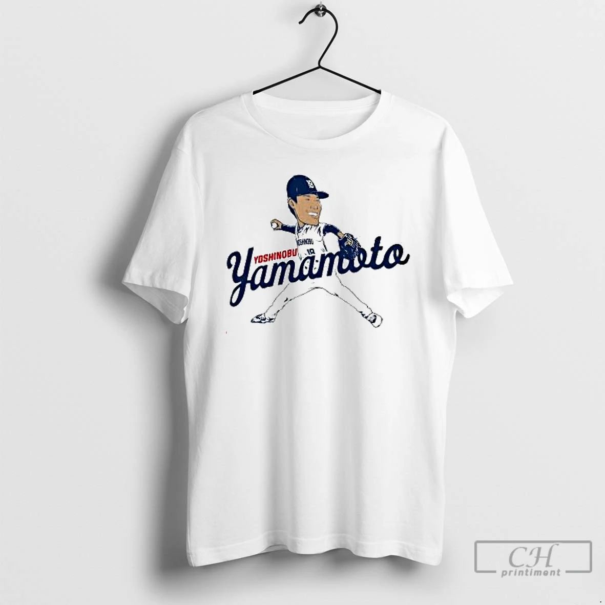 Premium Yoshinobu Yamamoto Caricature Funny Cartoon T Shirts Unisex