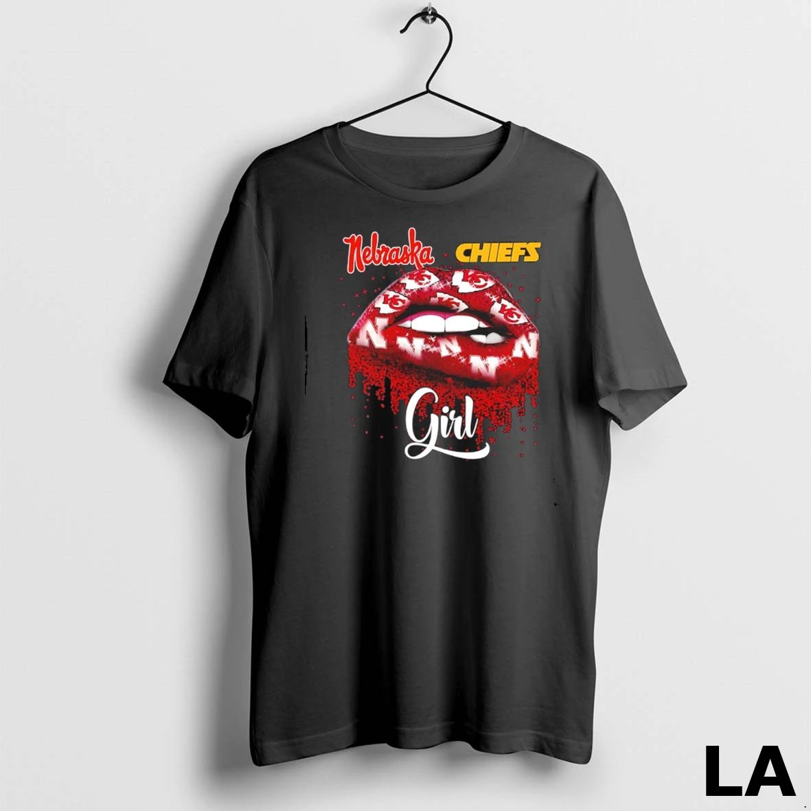 Original Nebraska X Chiefs Girl Lips Glitter Unisex