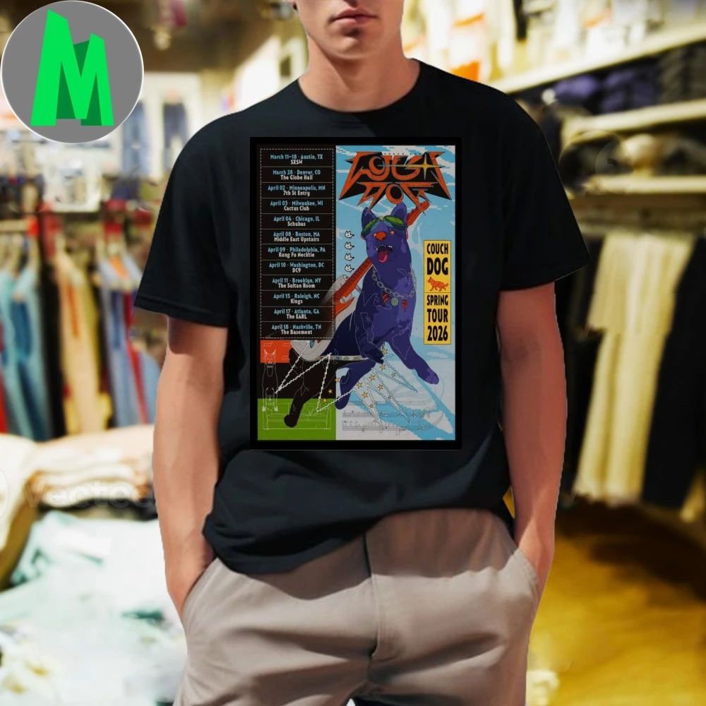 Poster Couch Dog Spring 2026 Tour Shirt Unisex
