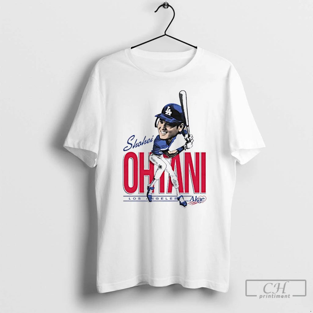 Classic Shohei Ohtani Los Angeles Dodgers Baseball Caricature T Shirts Unisex
