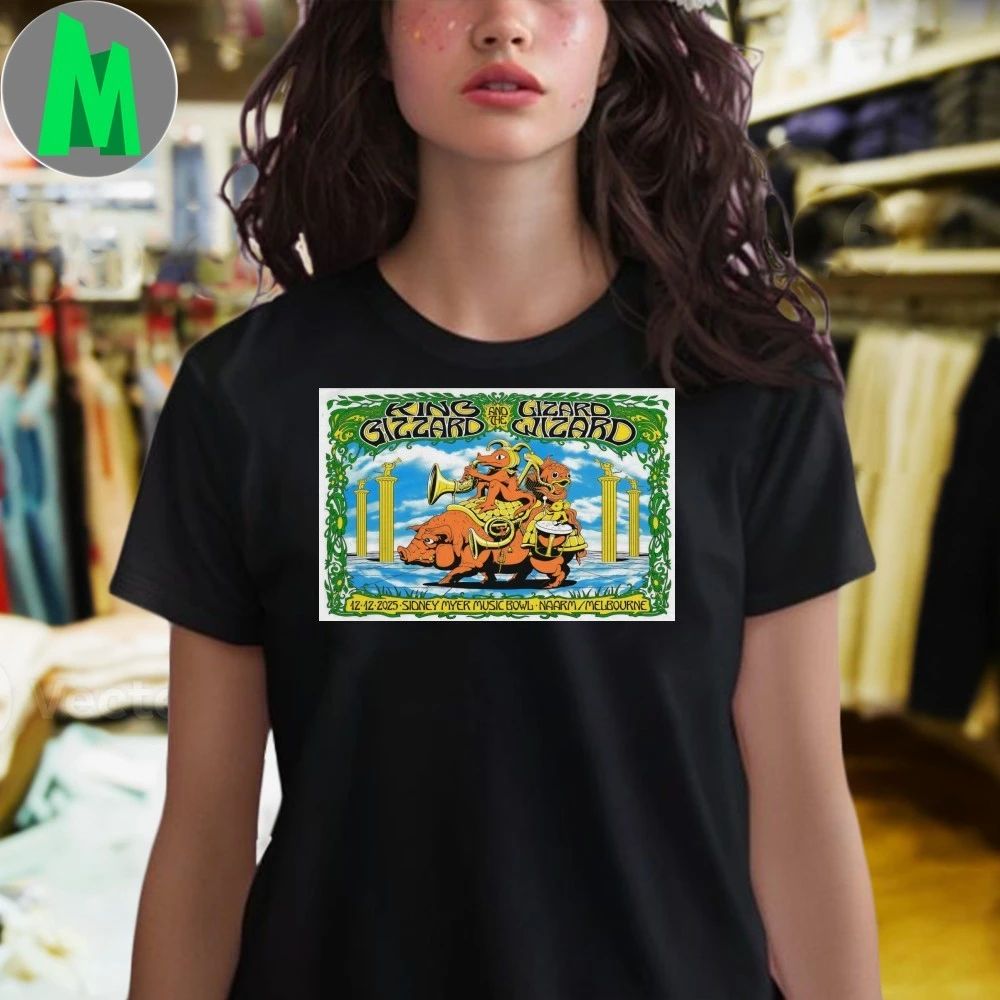 King Gizzard And The Lizard Wizard In Melbourne AUSTRALIA On Dec 12 2025 Poster Shirt Unisex