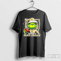 Premium Grinch Is Holding A Ball And Smiling At Army Black Knights Fans Christmas Unisex