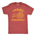 Mens Funny T Shirts Penne for Your Thoughts Sarcastic Pasta Graphic Tee for Men Unisex