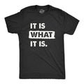 Mens It Is What It Is T Shirt Funny Sarcastic Accepting Coping Saying Tee for Unisex