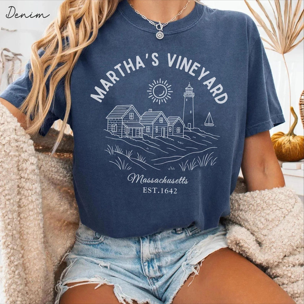 Martha's Vineyard Shirt Travel Gift for Massachusetts Trip Lovers Favorite Tee Unisex