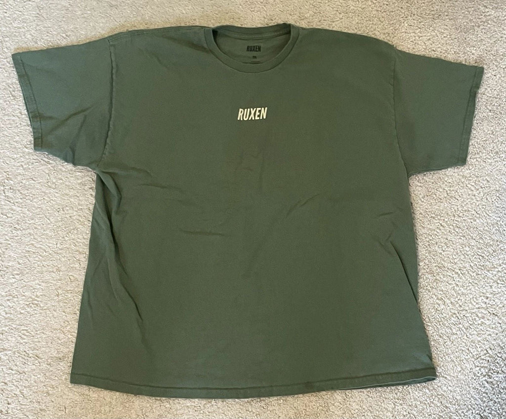 Ruxen T Shirt 2XL Green Minimal Logo Streetwear Unisex