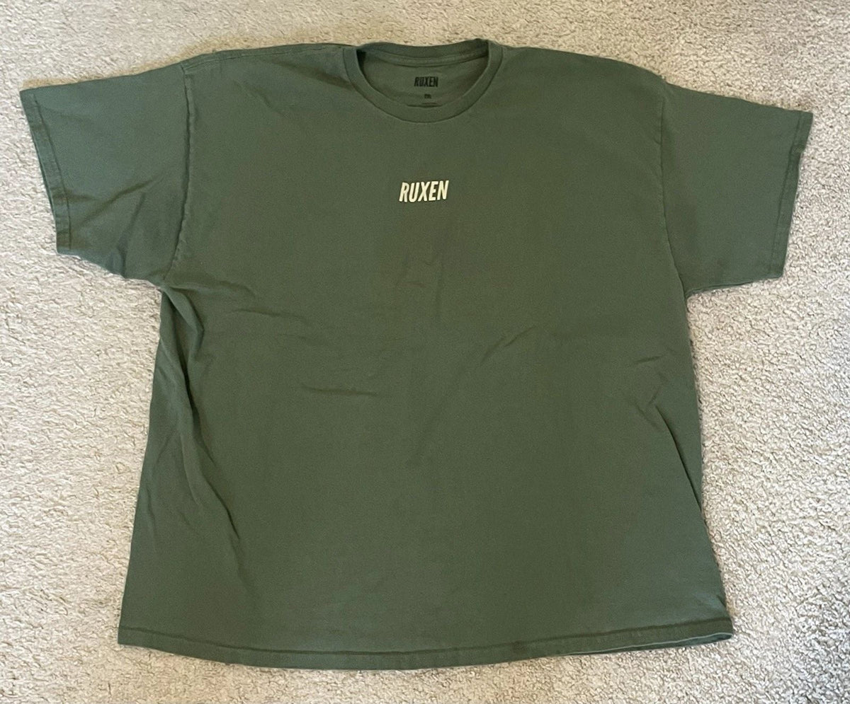 Ruxen T Shirt 2XL Green Minimal Logo Streetwear Unisex