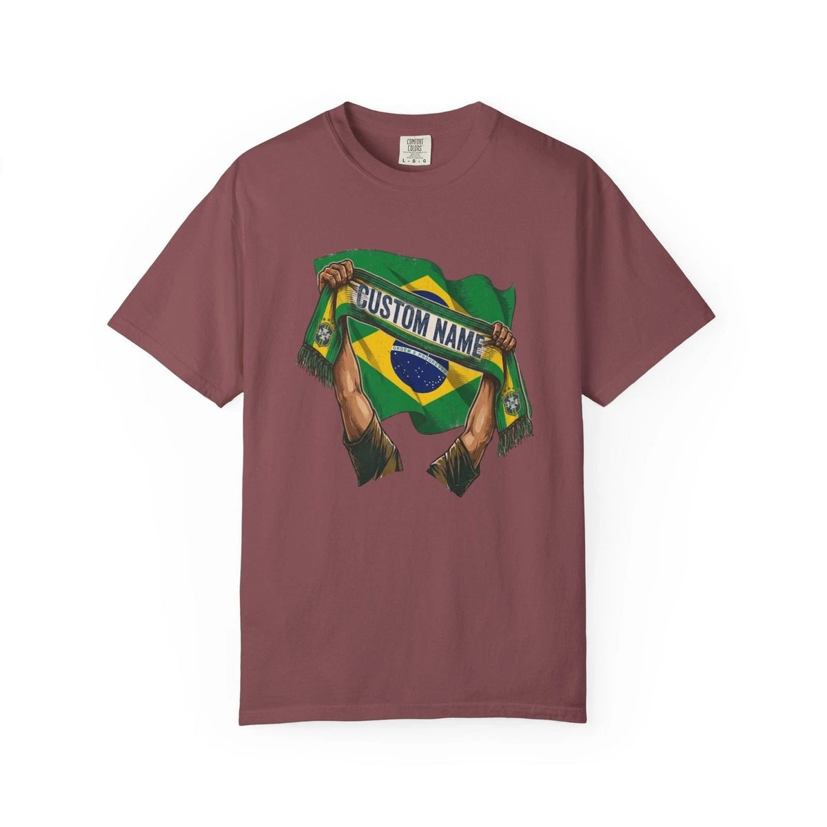 Brazil Scarf Custom Soccer Shirt | Personalized Name Football Matchday Tee Unisex