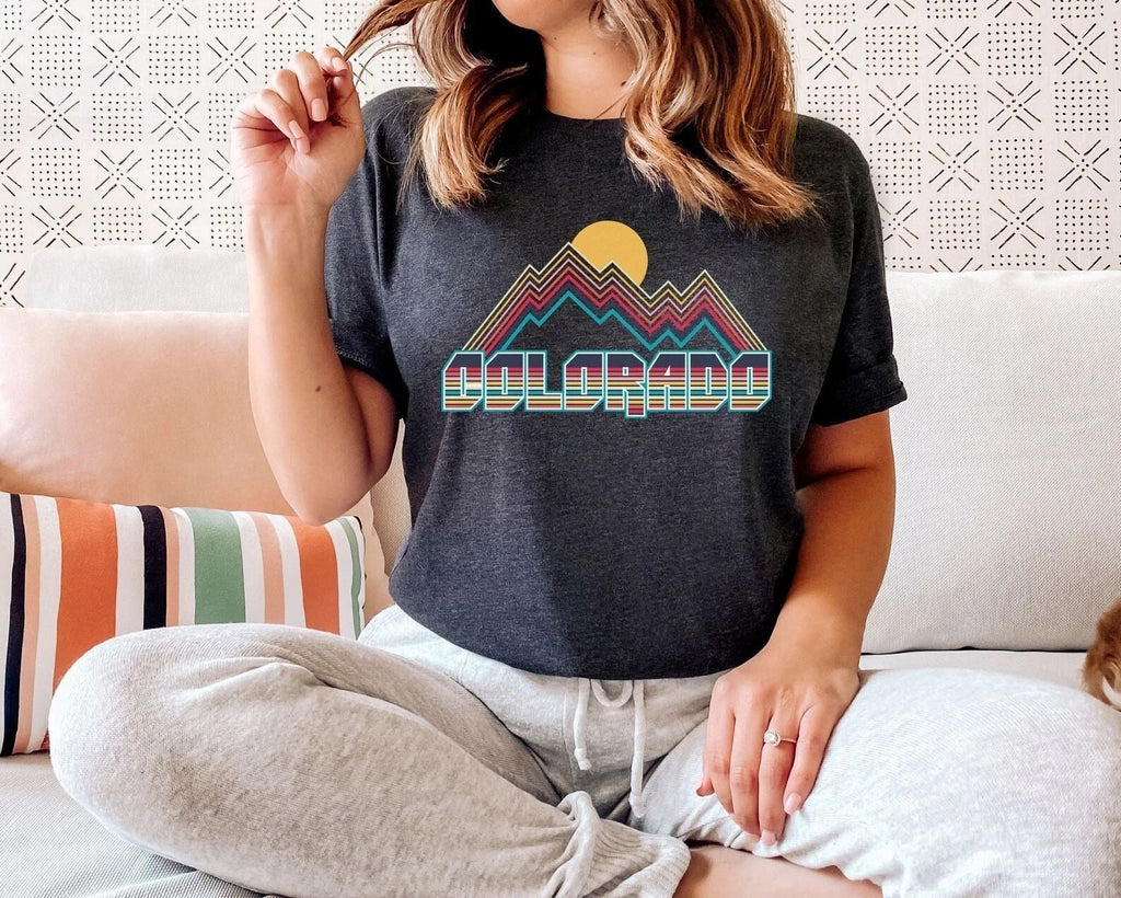 Colorado Minimal Skyline Design Shirt Travel Gift Colorado Trip Souvenir Tee Unisex