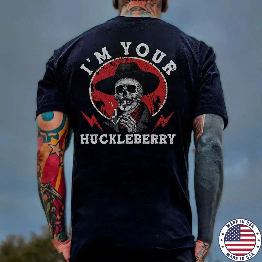 I'M YOUR HUCKLEBERRY Skeleton Print Men's Unisex