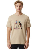 Zombie-And-Rocket Mens Graphic Tee, 100% Cotton, Casual Summer Wear Unisex