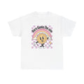 Here Comes the Sun tee | Retro smiling sun rainbow, checkerboard Unisex