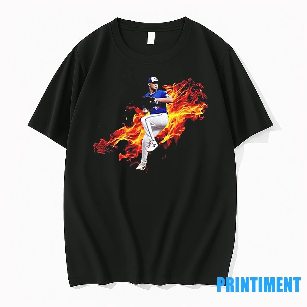 Toronto Blue Jays Trey Yesavage On Fire Tshirts Sweater Unisex