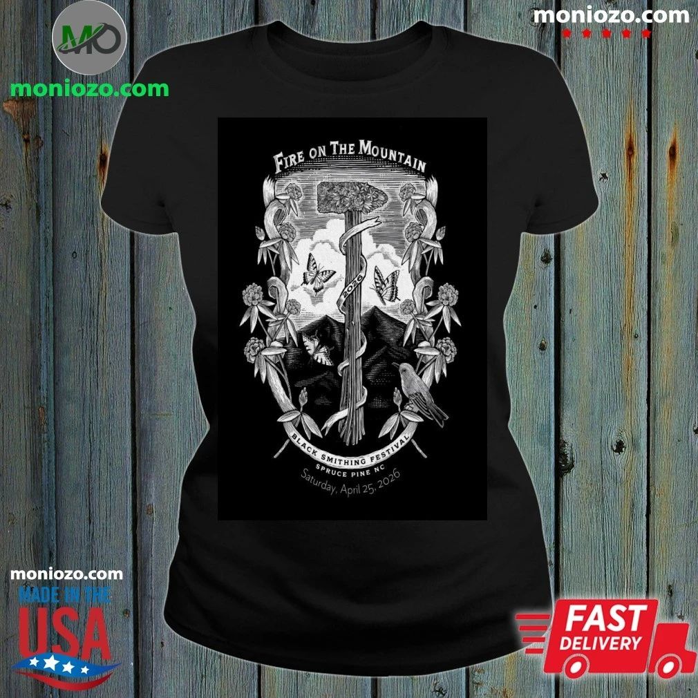 Fire On the Mountain Festival Spruce Pine NC 4 25 2026 Poster Shirt Unisex