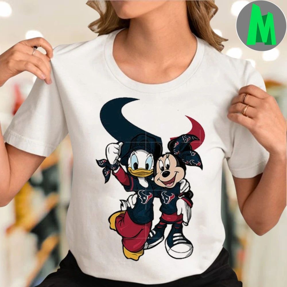 Daisy Minnie Houston Texans Logo 2025 Shirt Unisex
