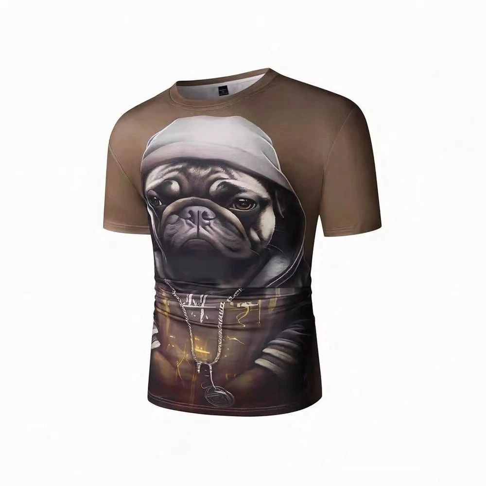 Mens street style printed T shirt with moderate elasticity for comfort Unisex
