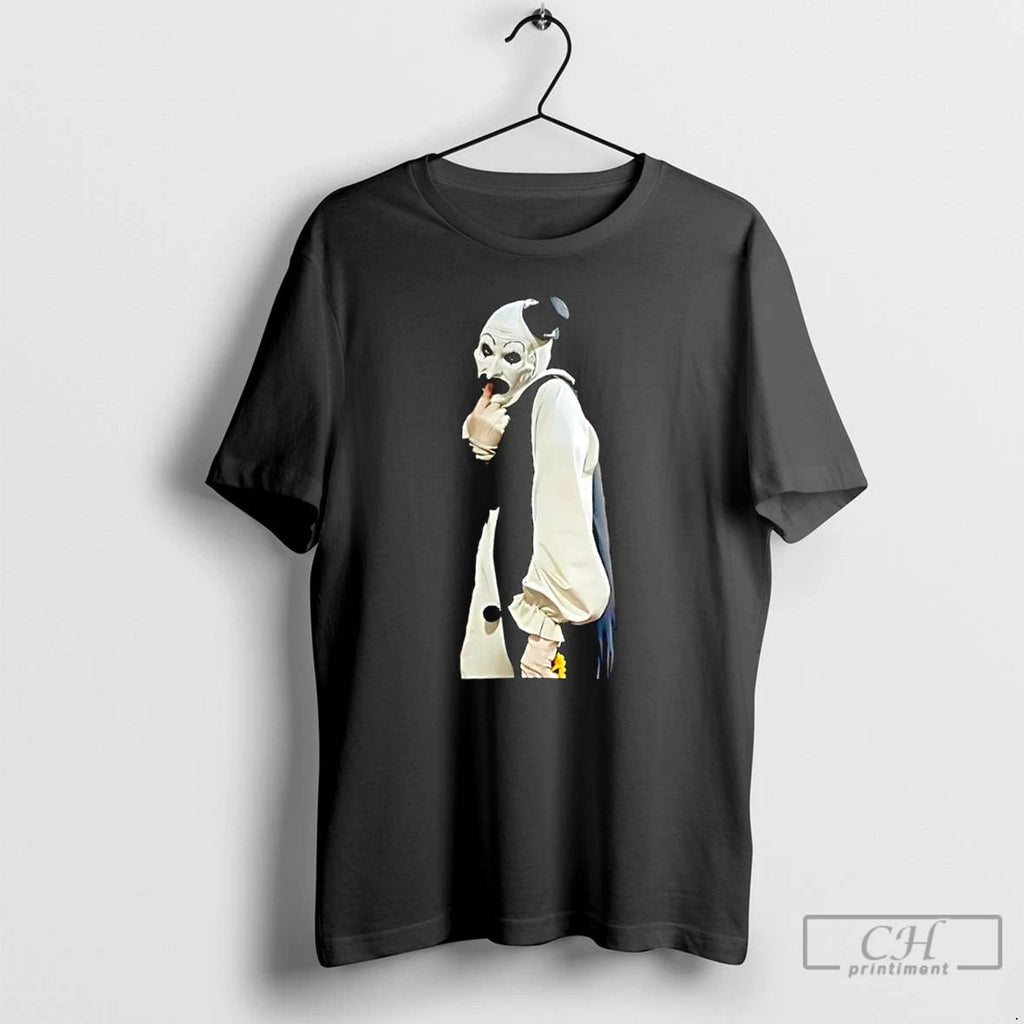 Classic Art The Clown Terrifier Creepy Halloween Sassy Horror Graphic T Shirts Unisex