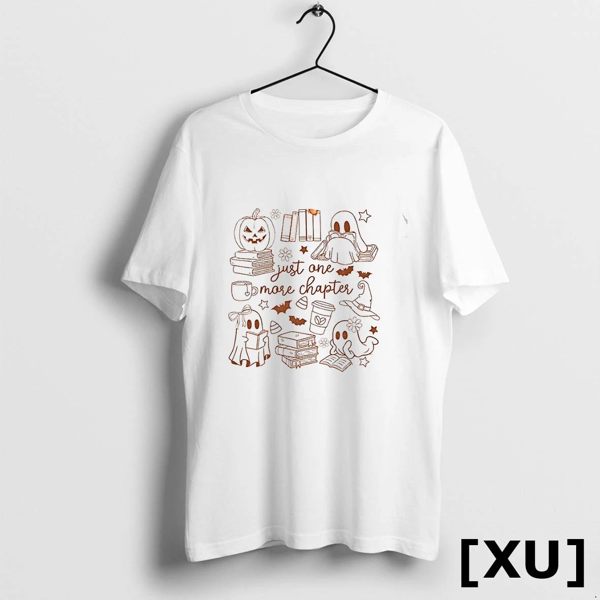 Ghost Pumpkin Just One More Chapter Halloween 2025 Tshirts Sweater Unisex