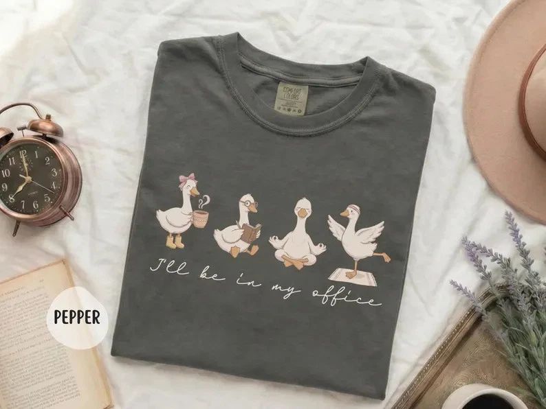 Cute Goose Self Care Mental Health Comfort Tee Unisex