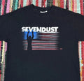 VTG 2002 Sevendust Band American Flag Black S to 5XL Tee Shirt TU1851 Unisex